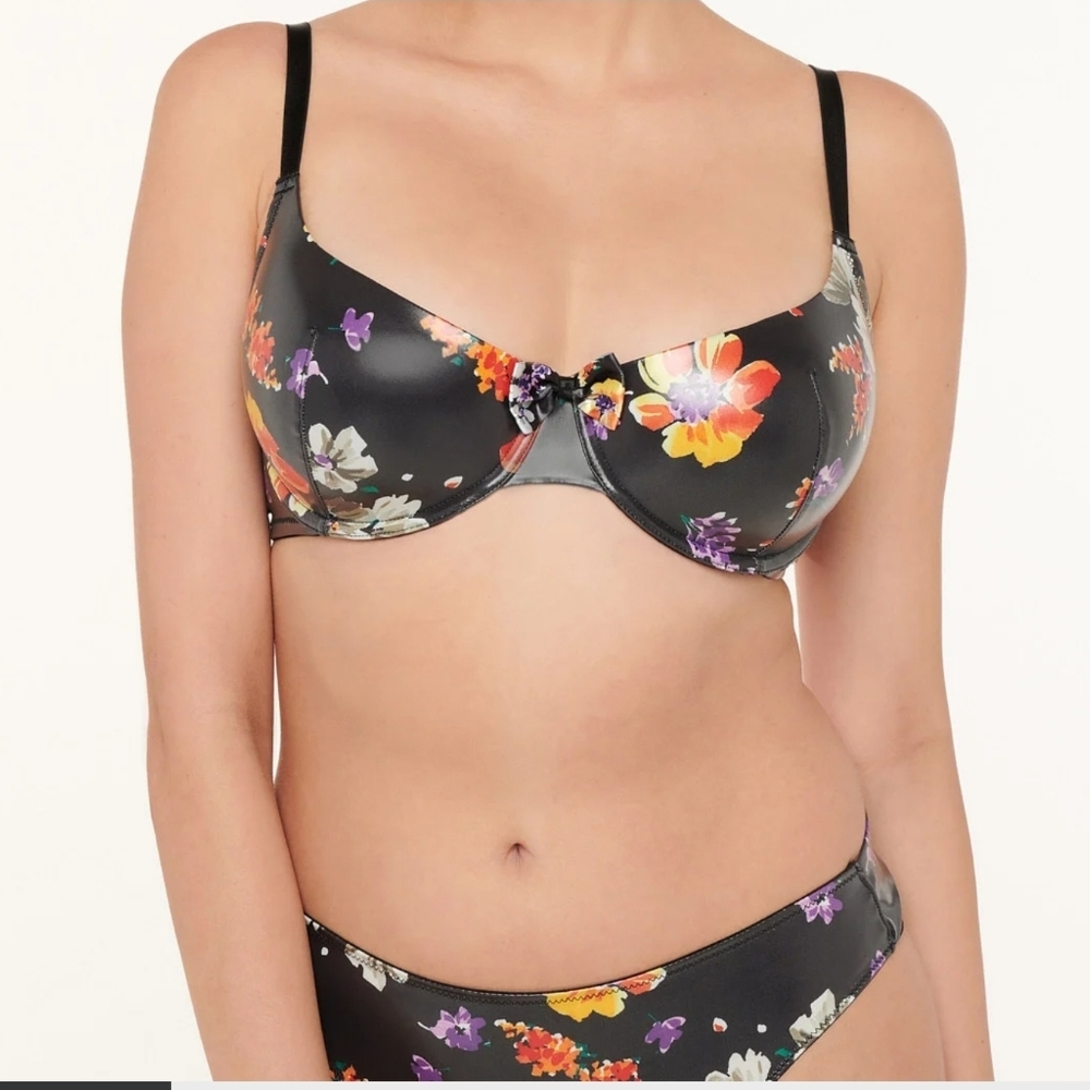 Savage x fenty Night Blooms Padded Balconette Bra size 42DD